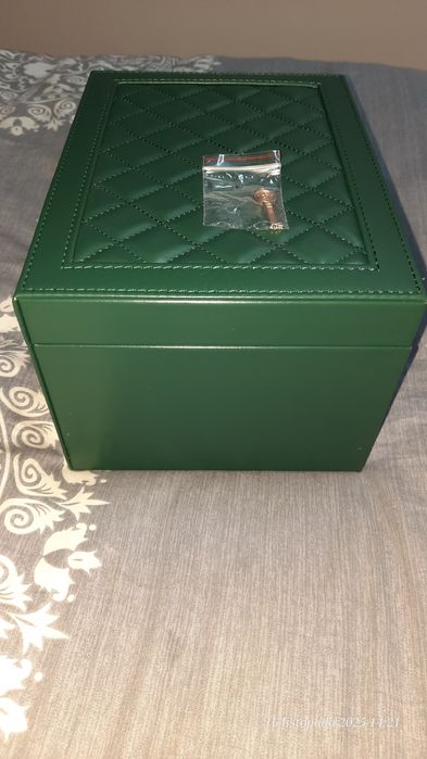 Szkatułka na biżuterię 3 poziomowa, butelkowa zieleń