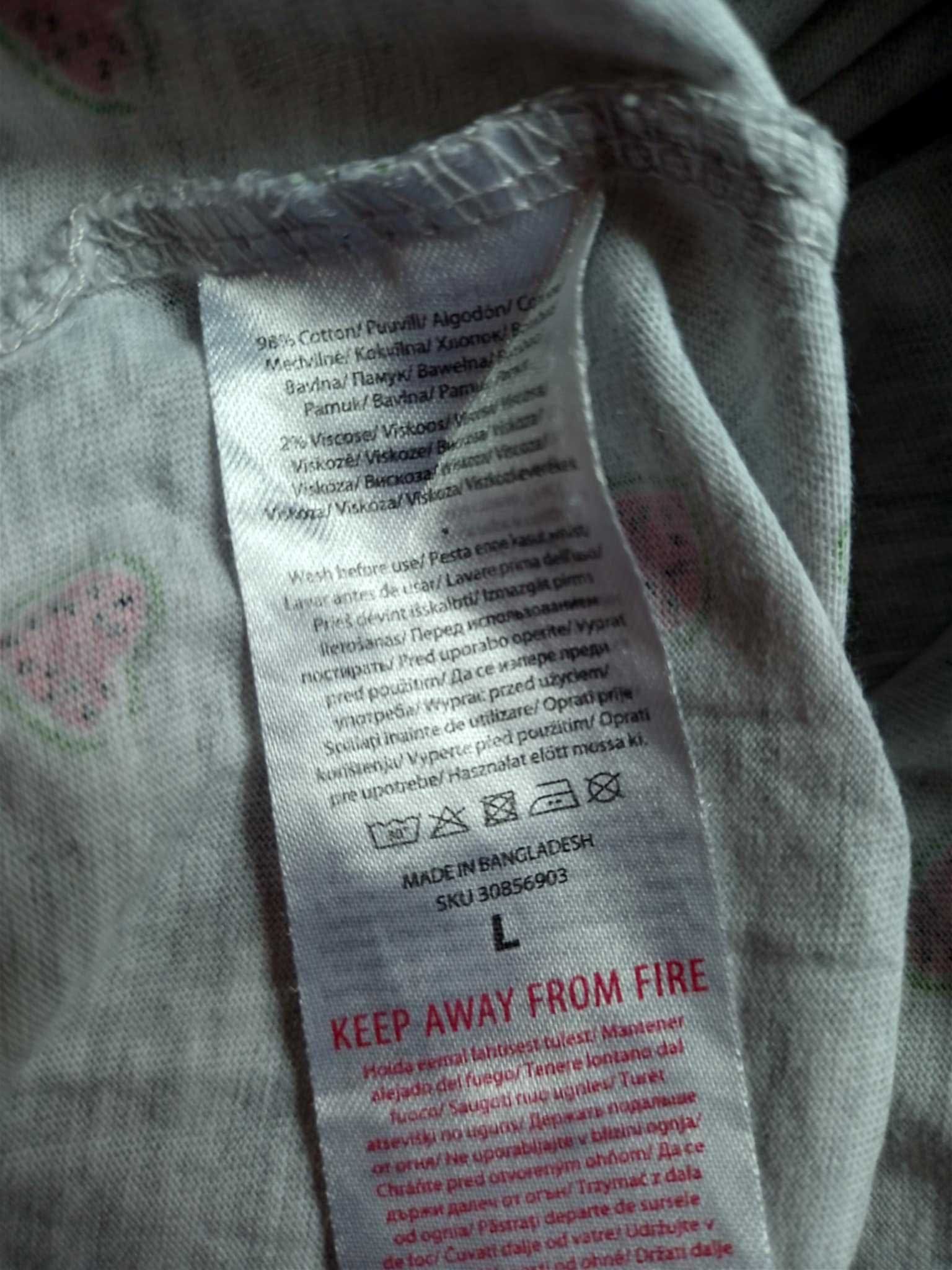 Piżama jednoczęściowa na ramiączkach szara w serca arbuzy