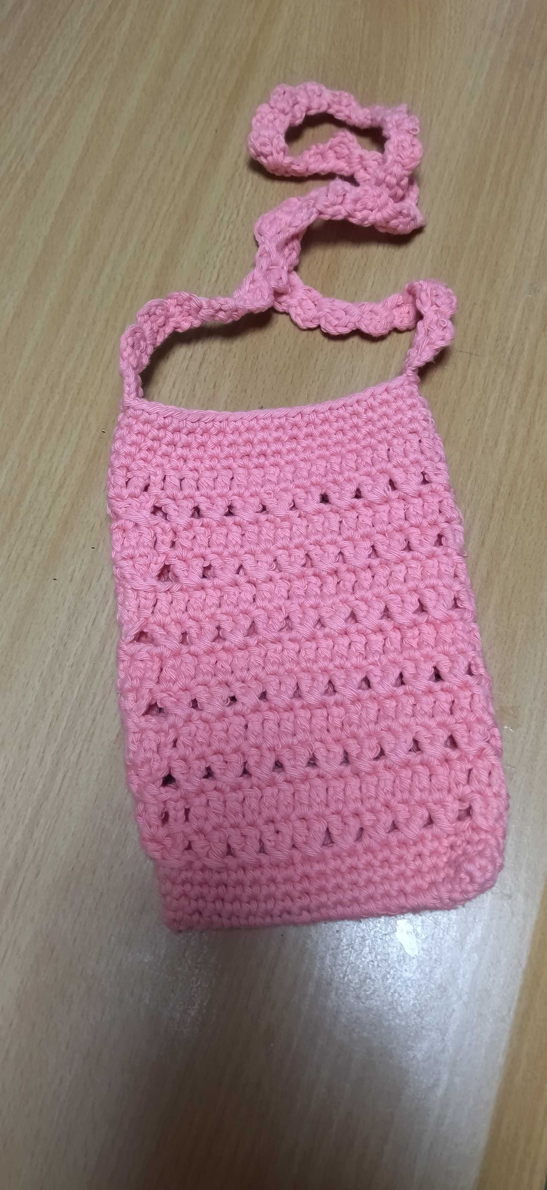 Bolsa Rosa para telemóvel ou cartão da escola