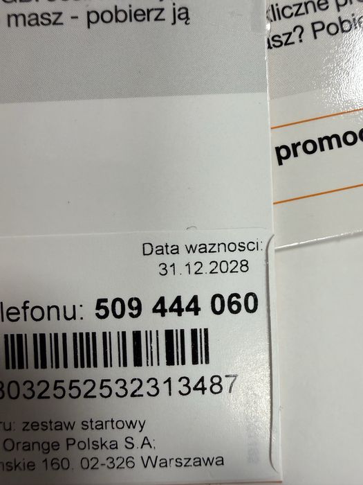 Zloty numer 509 444 ***