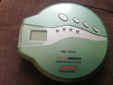Discman Microstar MD2647, mp3, z funkcją ładowania akumulatorów