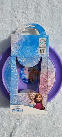 Zestaw obiadowy Kraina Lodu talerzyk miseczka Nowe Elsa Frozen