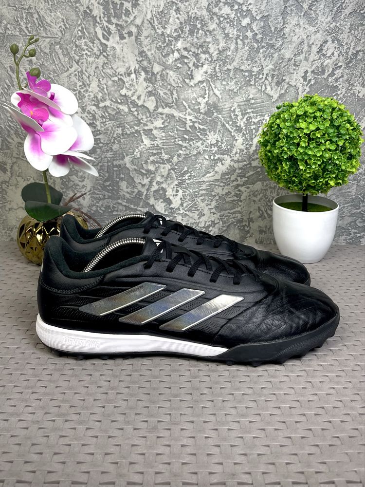 Adidas Copa Pure сороконожки 46 размер кожаные футбольные черные