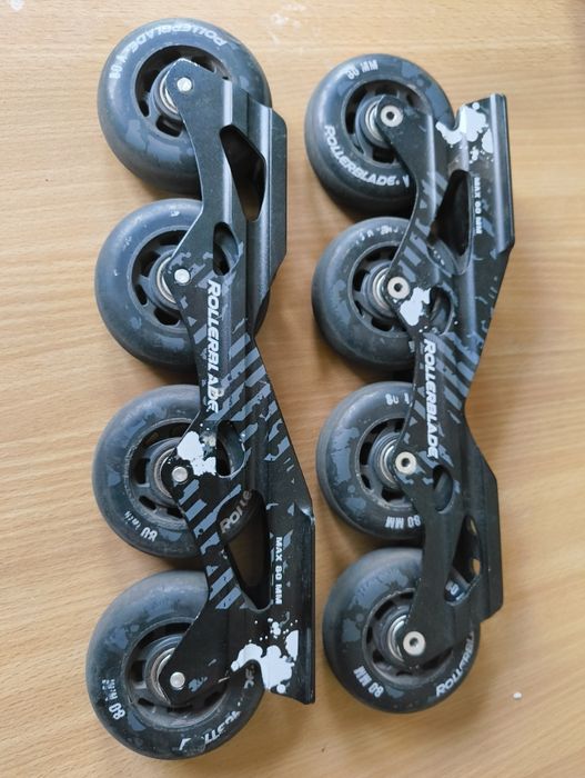 Szyny Rollerblade 243mm Koła 80mm 80A Łożyska sg7