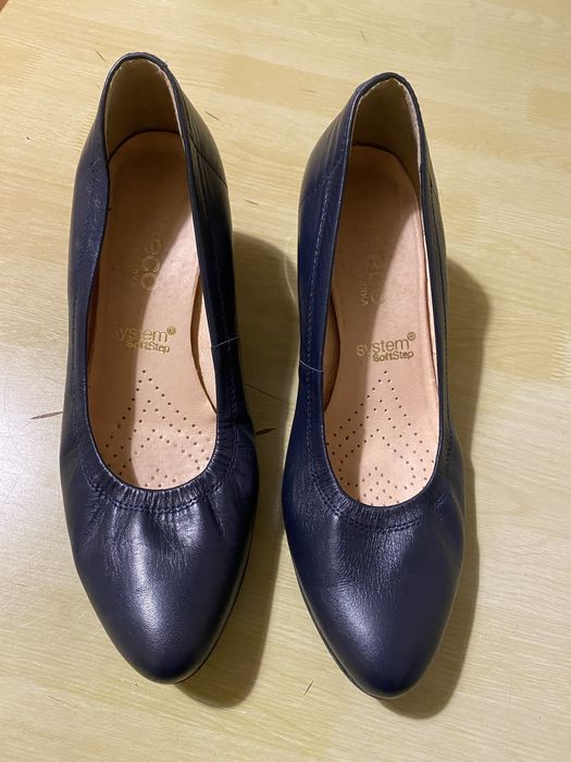 Buty czółenka Bioeco By Arca 38 skórzane skóra granatowe