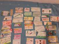 Coleção de bilhetes de jogos do Sporting anos 80/90