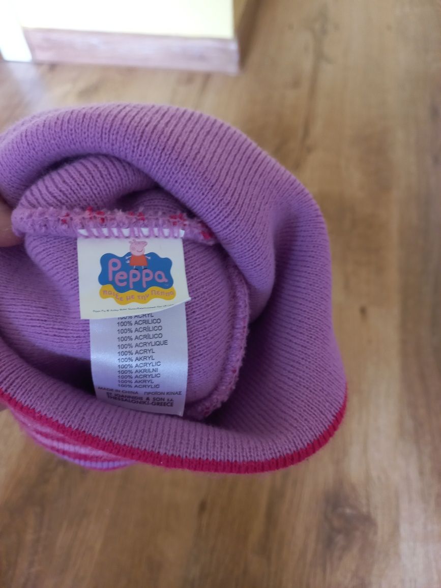 Różowa czapka Peppa Pig dla dziewczynki
