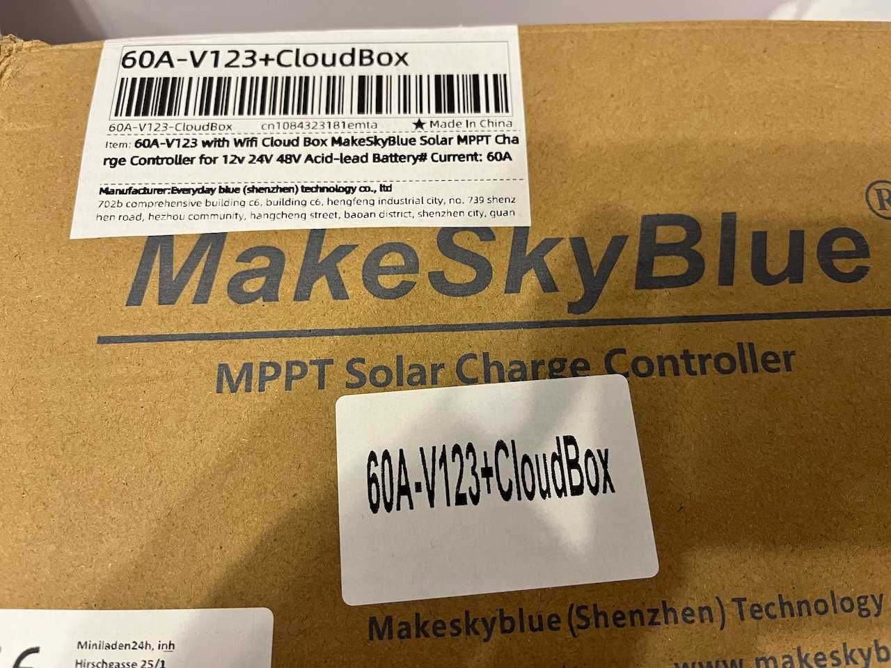 60A V123 WiFi Cloud Box MakeSkyBlue  MPPT  Controller for 12V 24V 48V