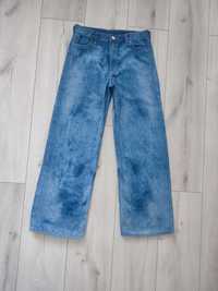 Spodnie jeansowe z szeroką nogawką r.146