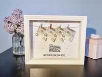 prezent ślubny, pierwszy milion, okrągłe urodziny, banknoty w ramce 3D