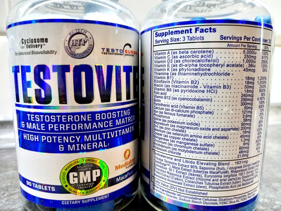 Hi-Tech Pharmaceuticals, Testovite (90 таб.), мужские витамины