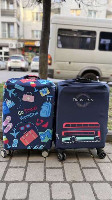 Чохол на валізу з принтом  Захисний чохол для чемодана