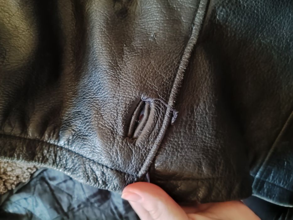 чоловіча зимова шкіряна куртка