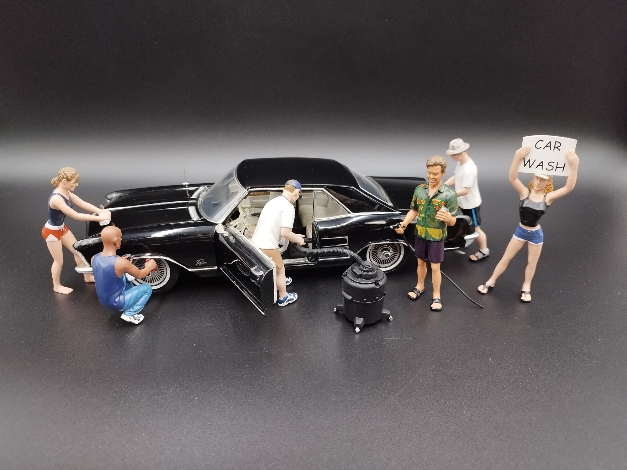 1:18 GMP Set CAR Wash zestaw 6 figurek +akcesoria zestaw nowy