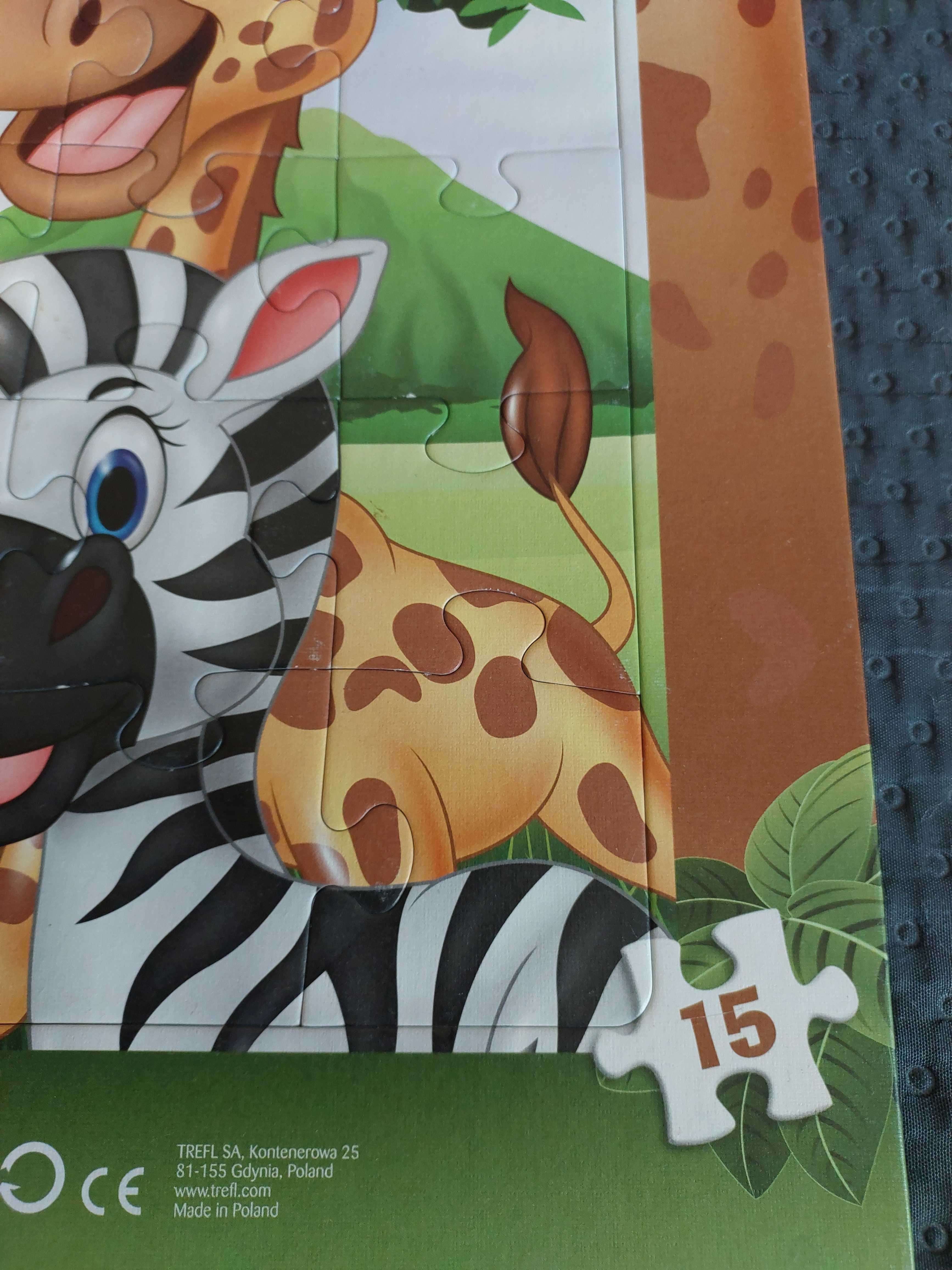 Puzzle Żyrafa i zebra plus gratis książeczka z wierszami