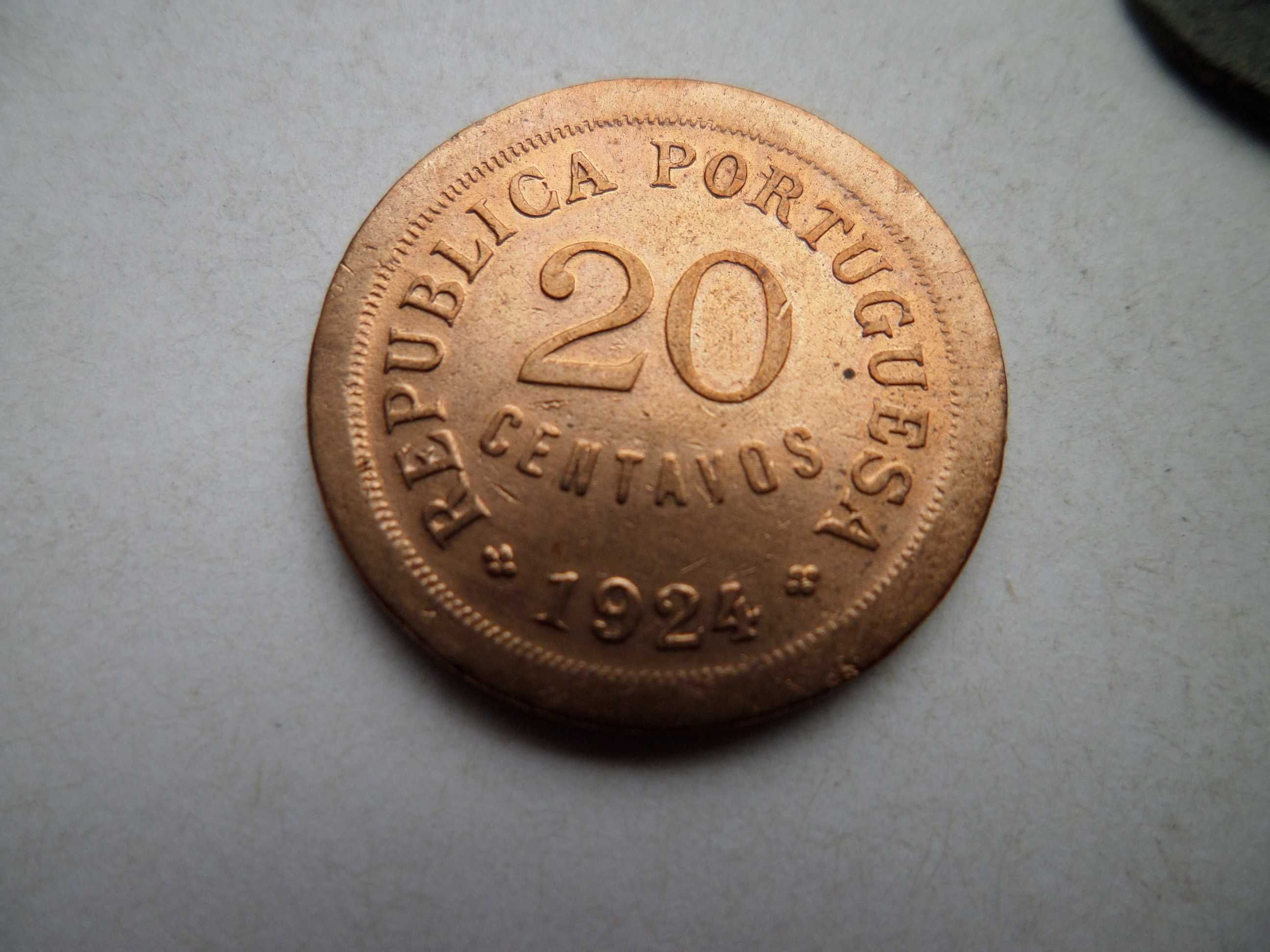 Moeda 20 Centavos , ano 1924