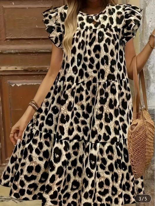 Плаття вільного крою ,сукня леопардова розмір XL