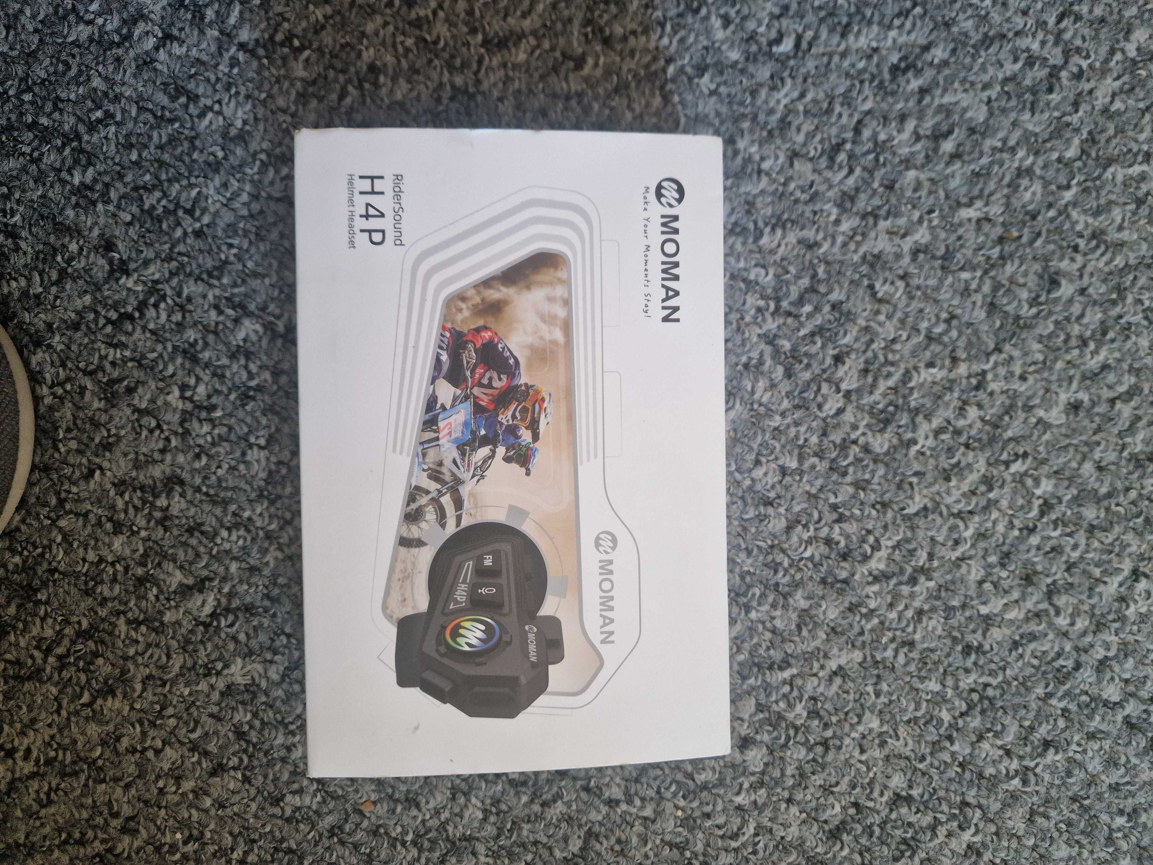 Moman H4 Plus zestaw słuchawkowy do kasku motocyklowego, wodoszczelny.