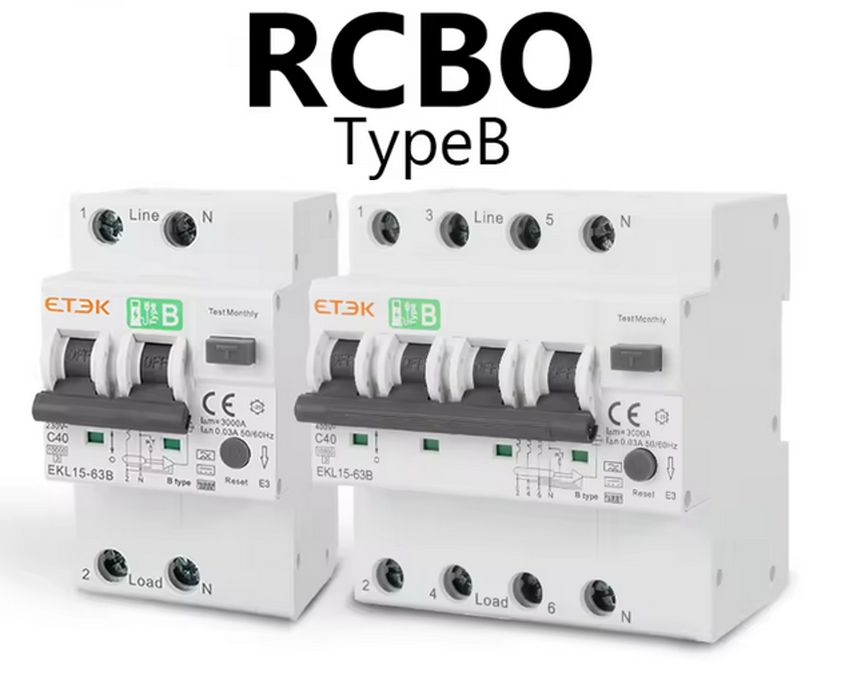 RCBO Differential and Circuit Breaker 2 in 1 - TYPE B - Single Phase - 40A - 30 mA64409434780801122