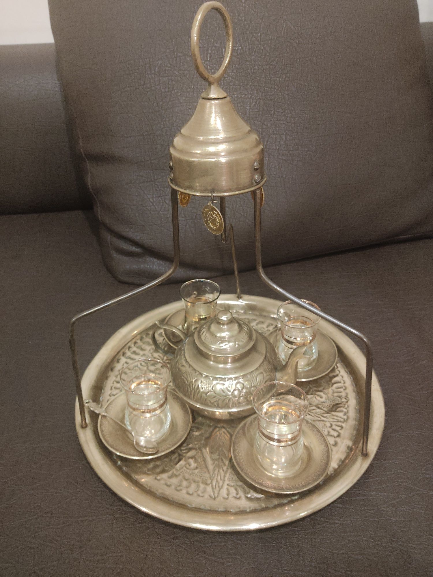 Serviço de chá vintage da turquia restaurado