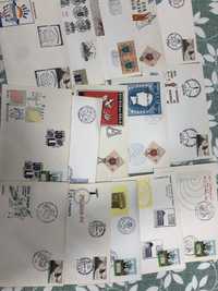 Lote de 18 cartas postais com selos de angola