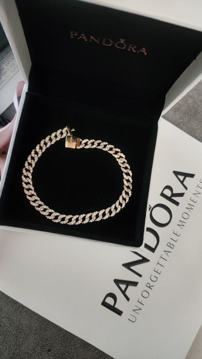 Пандора s925 ale Pandora браслет Паве кубинське плетіння