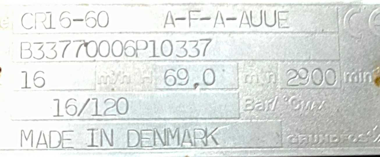 Pompa pionowa Grundfos CR16-60 A-F-A-AUUE       5,5KW