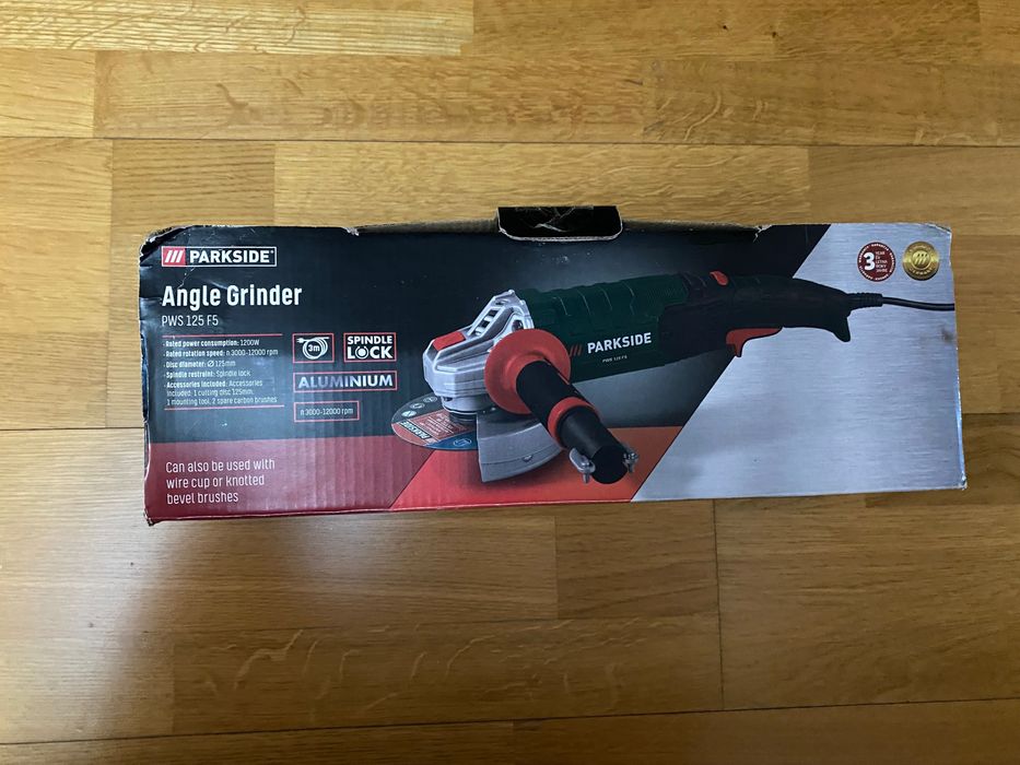 Болгарка Parkside PWS 125 F5. 1300 w
