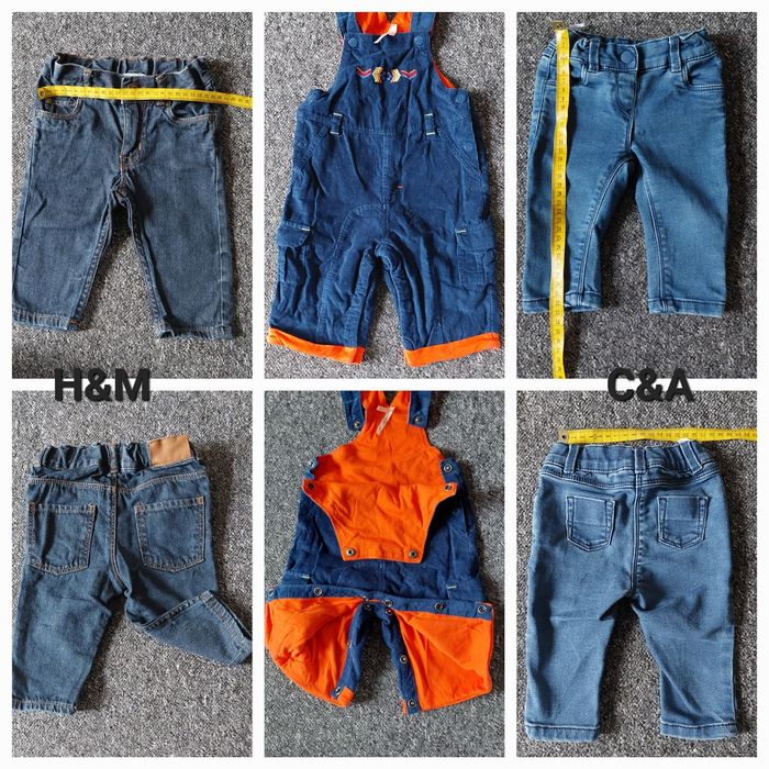 Spodnie 68 dla dziewczynki chłopca  jeans dżins sztruks ogrodniczki