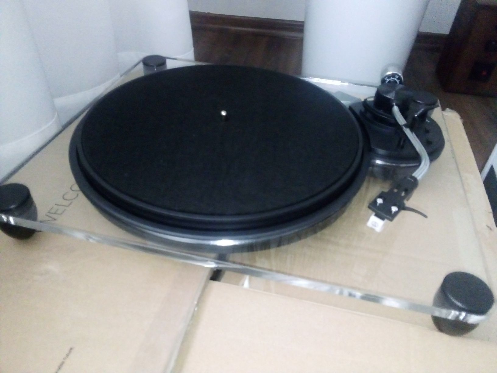 Gramofon MM nowy belt drive, akryl zamiana *