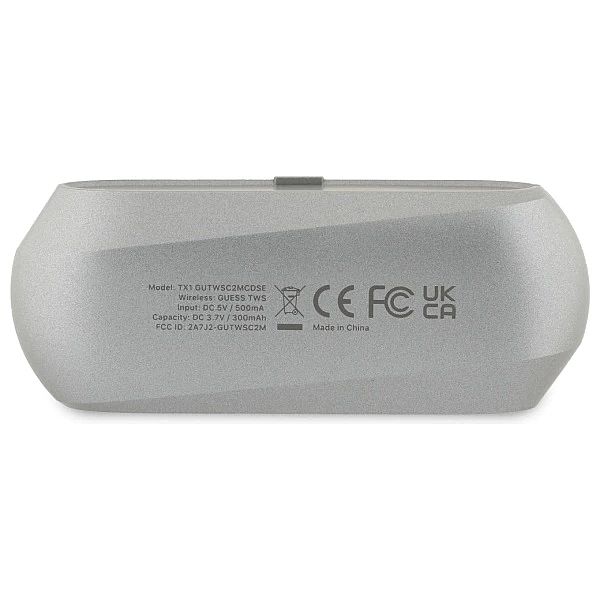 Słuchawki Guess Elongated Metalic Printed Logo Bluetooth TWS + stacja