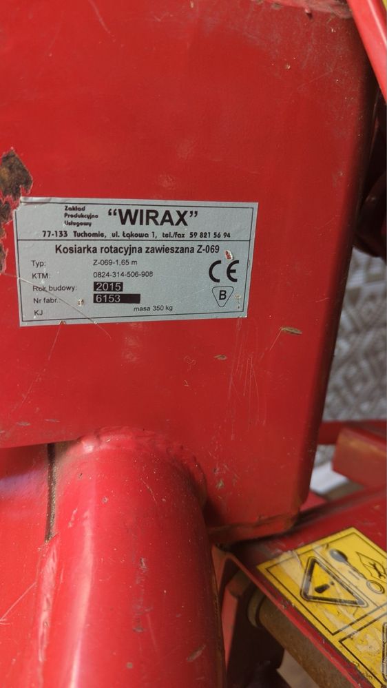 Косилка роторна косарка Wirax 1.65