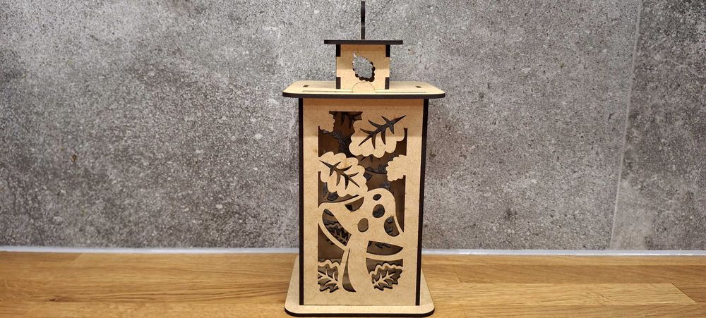 Jesienny nastrojowy lampion, wyjątkowy, poręczny, prezent, upominek