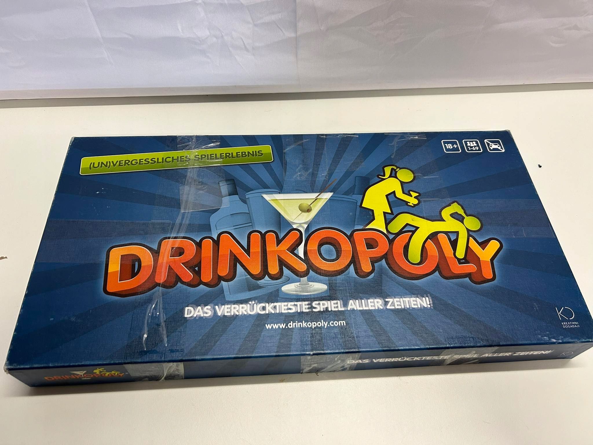 Imprezowa gra Drinkopoly, gra dla dorosłych, po niemiecku OPIS!