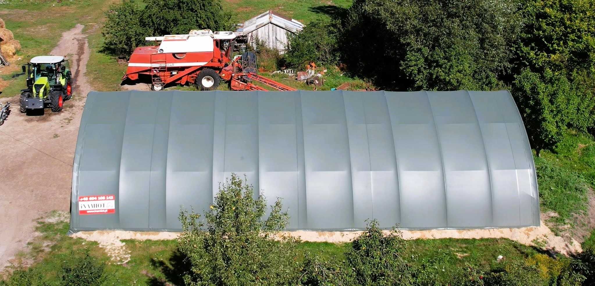 Hala namiotowa łukowa 10x20x5 m magazyn wiata konstrukcja ocynkowana