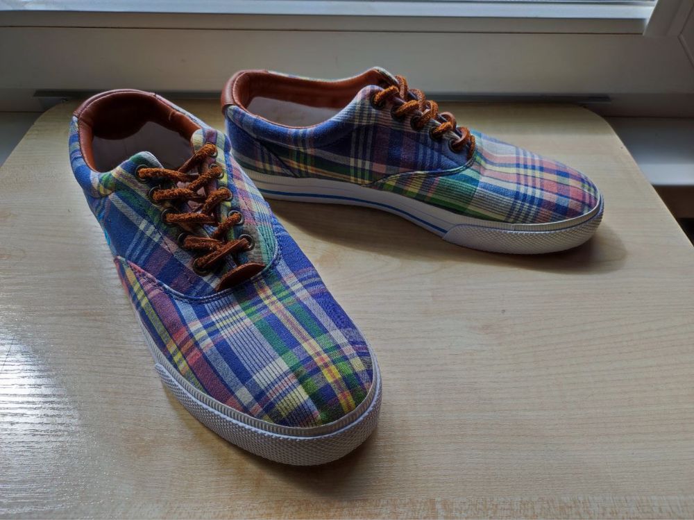 Кеды Polo Ralph Lauren Shoes Vaughn Athletic Canvas Madras р.42