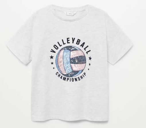 Bluzka Mango 164 cm Cekiny Siatkówka