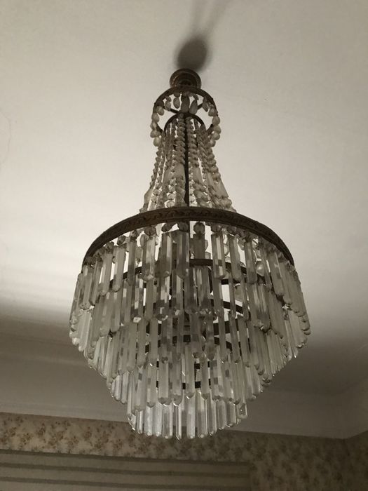 Candeeiro antiguidade! sala/quarto cristal /funcionar