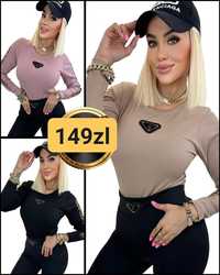 Eleganckie body logowane trzy kolory Lola bianka