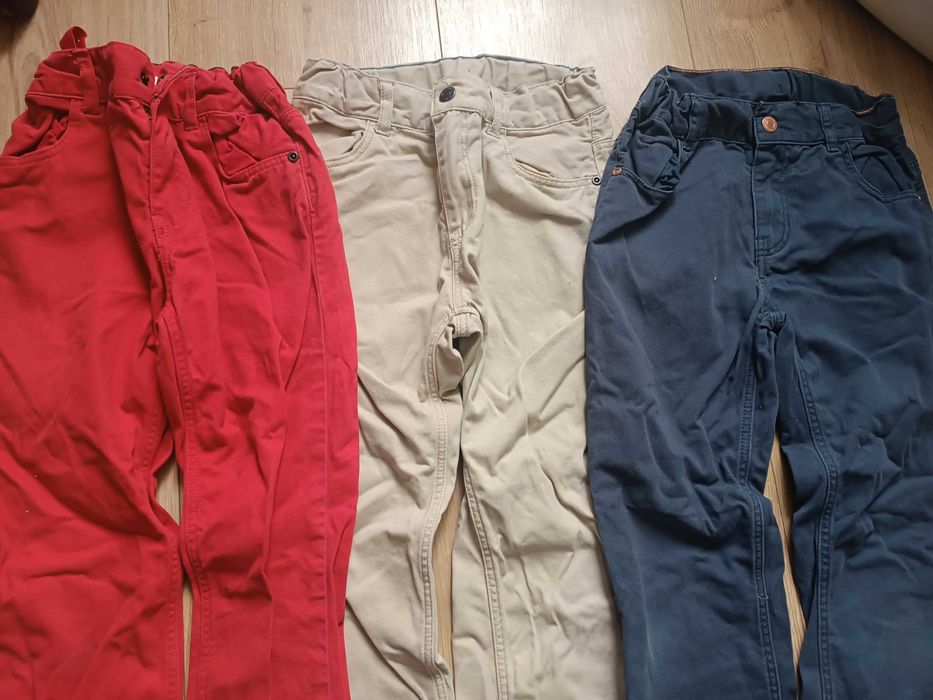 Spodnie chłopięce chino bawełniane h&m r. 134