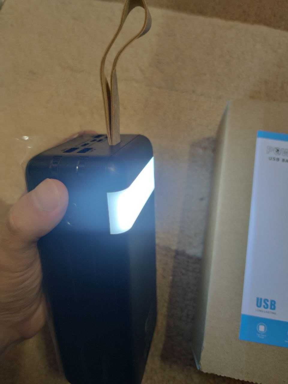 Power Bank 50000 mah 4xUSB з фонариком Павербанк з ліхтарем