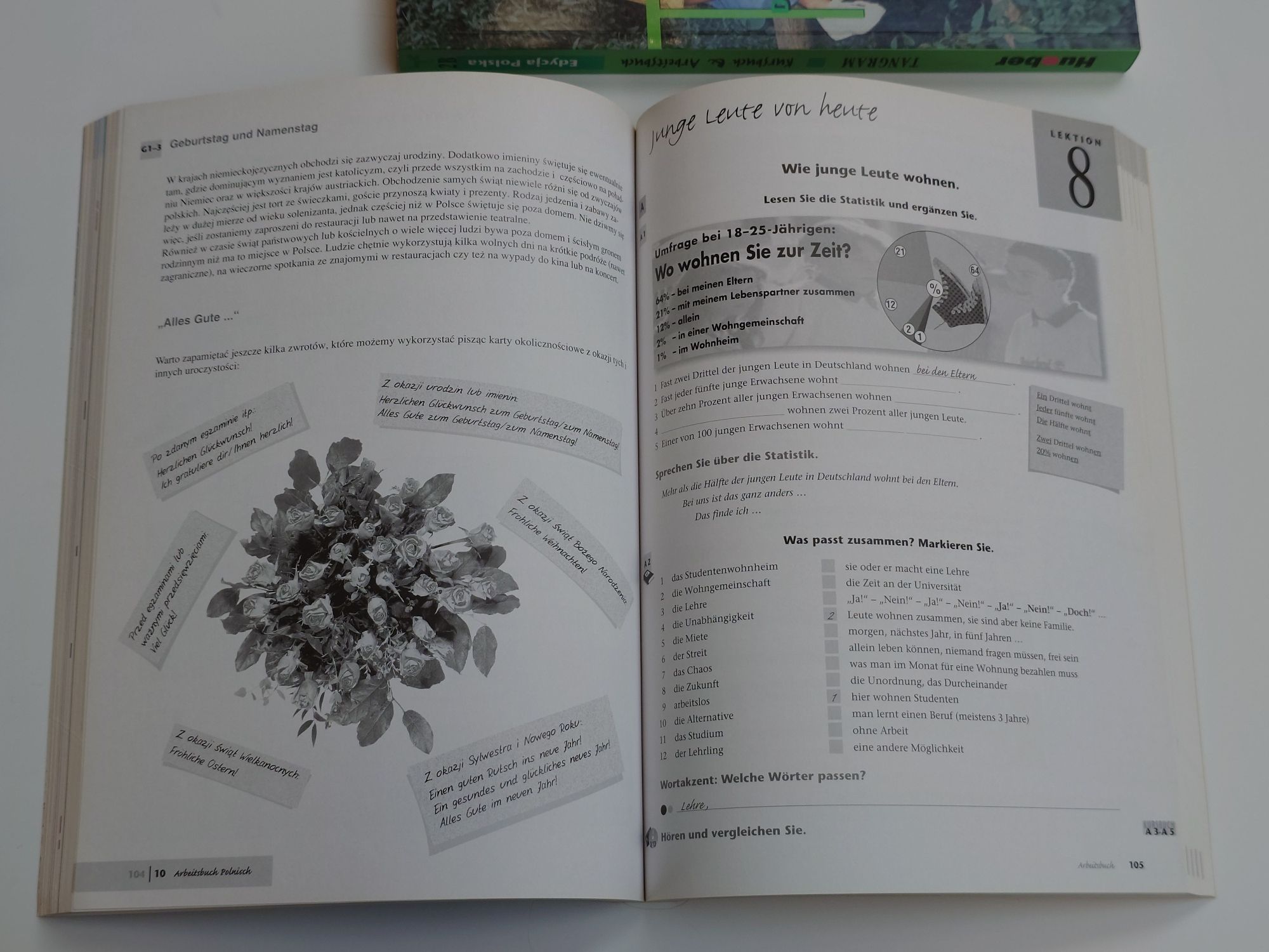 Podręczniki do nauki języka niemieckiego Tangram 1B 2B Hueber