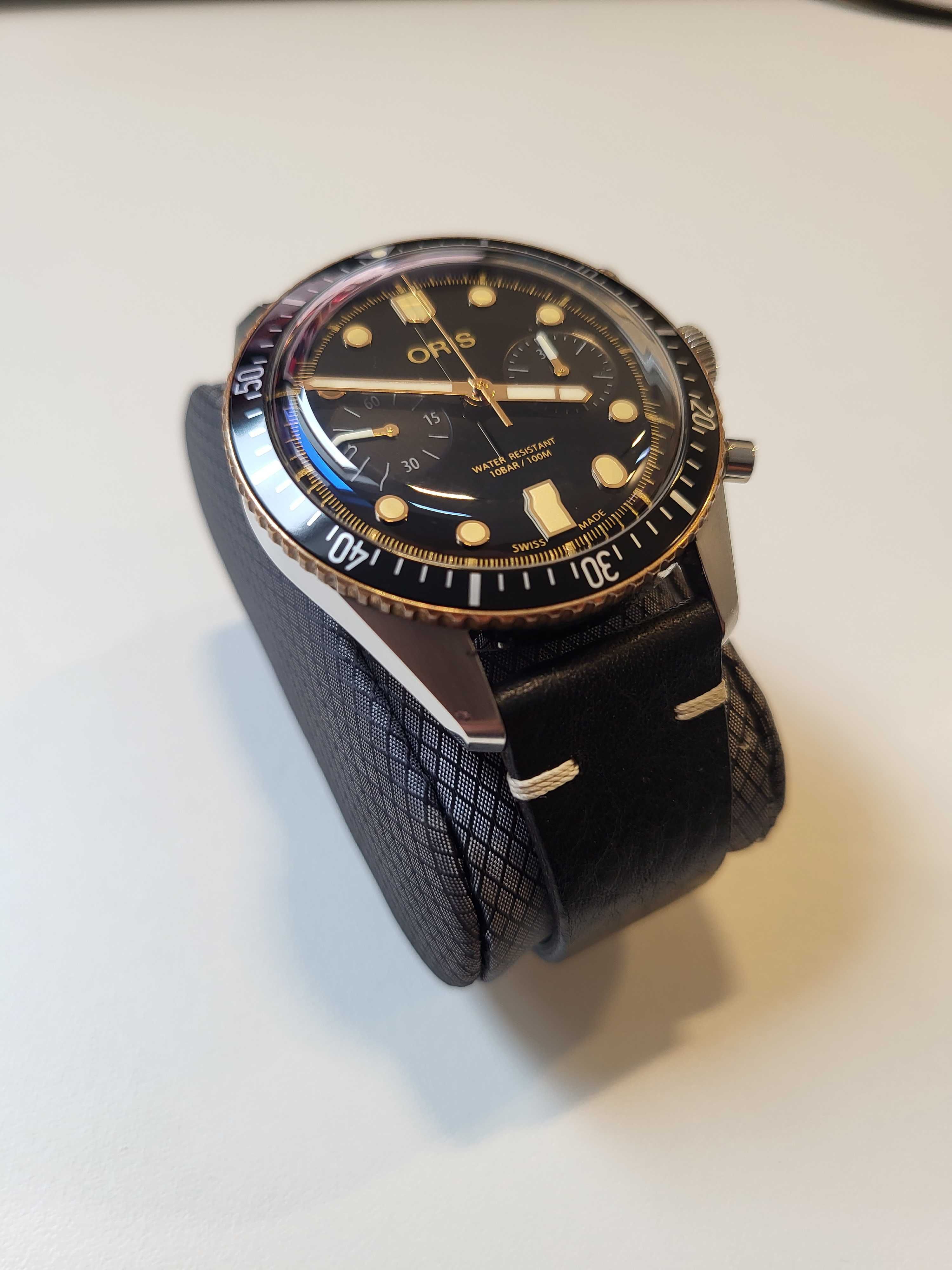 Oris Divers Sixty-five chronograf + pasek hirsch
