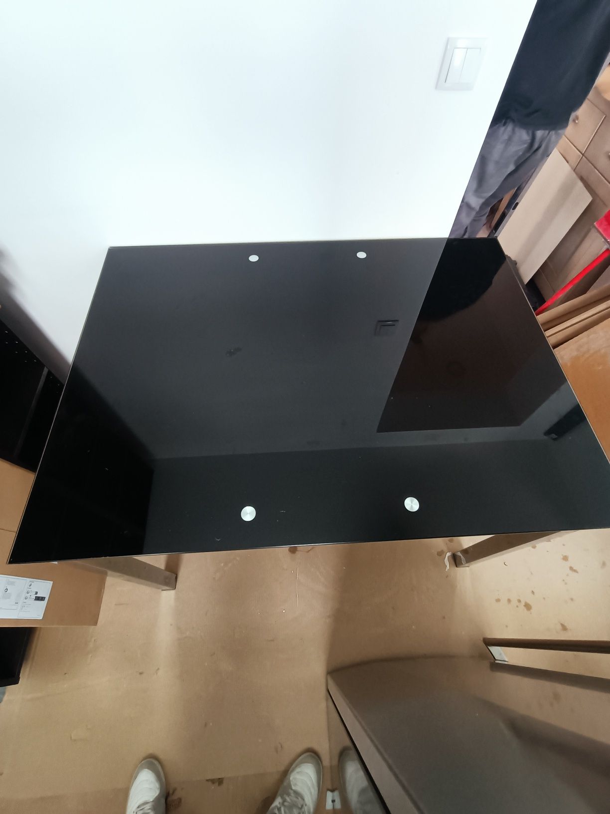 Mesa de cozinha em vidro