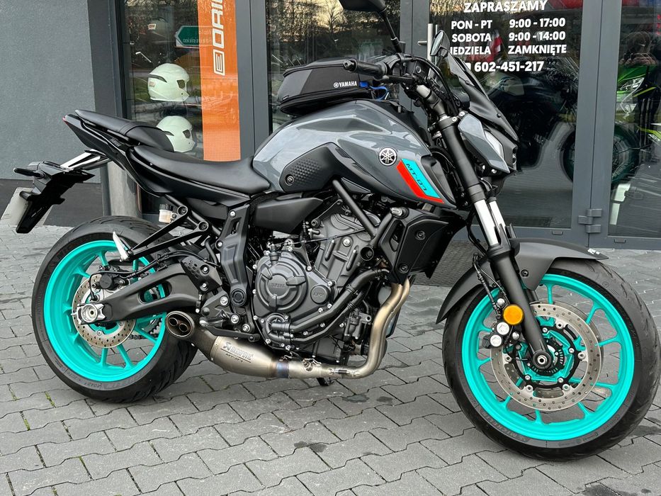 Yamaha MT 07 tylko 2066km Fabryczny STAN+kompletny Akrapovic 03/2024 Dostawa PL