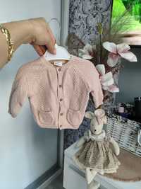 Sweter sweterek rozpinany guziki kieszonki lindex 62 dla dziewczynki n