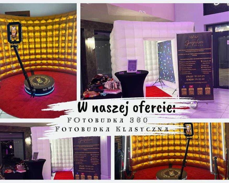 Fotobudka 360 | Klasyczna | Budka Życzeń | Dym | Wiele Więcej Atrakcji
