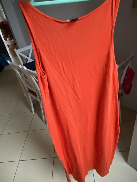 Pomarańczowa długa sukienka na ramiączkach H&M rozm. M