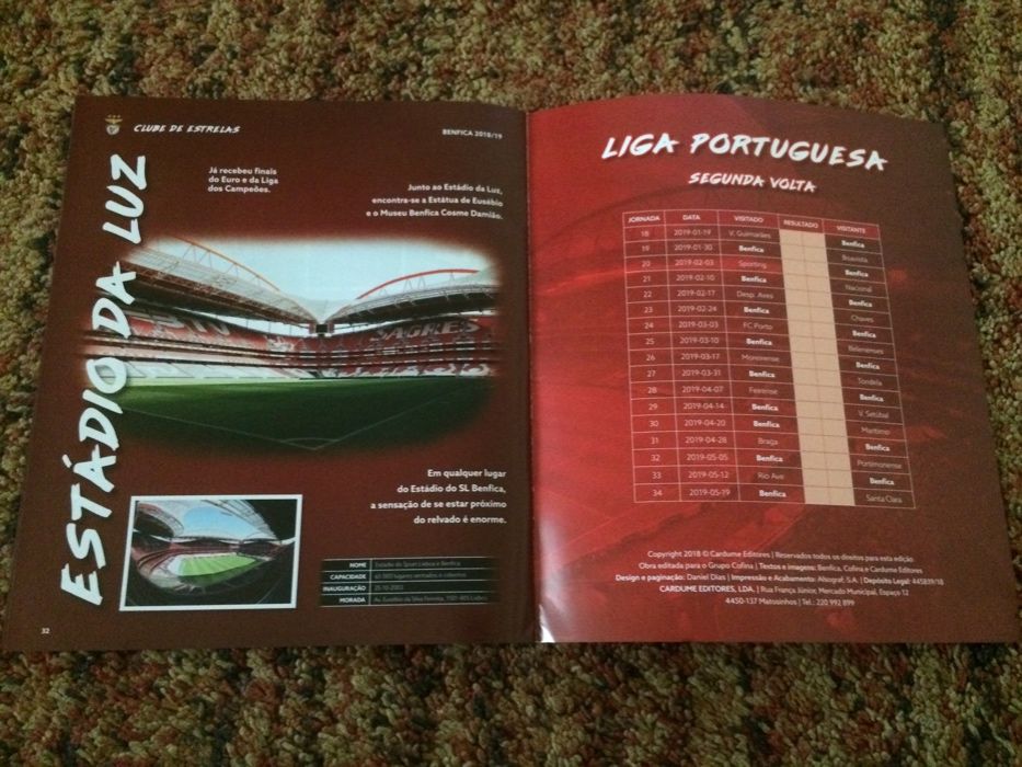 Caderneta Benfica e Sporting