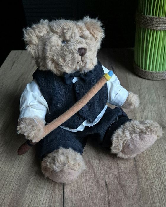 Maskotka vintage miś Russ berrie bilard pluszak retro billiard
